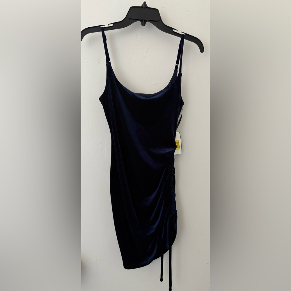 B Darlin Navy Velvet Blue Dress